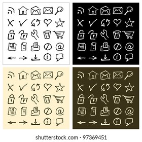 Sketch web icons set