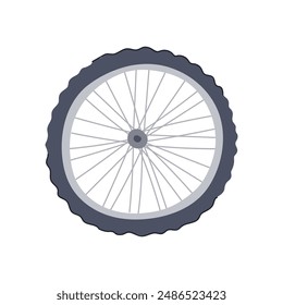 dibujo animado de la bici de la rueda del boceto. pspokes circle, cubo deportivo, rueda de la carrera de neumáticos sketch bike sign. símbolo aislado Ilustración vectorial