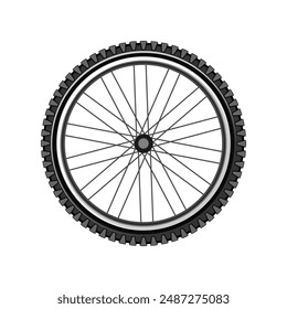 sketch wheel bike cartoon. pspokes hub, graphic tyre, side gear sketch wheel bike sign. isolated symbol vector illustration