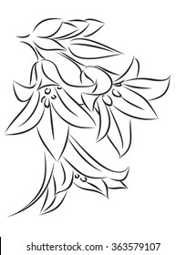 Sketch of wild flowers.