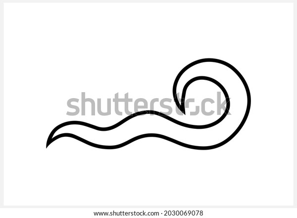 Sketch Wind Water Wave Clipart Isolated Stock Vector (Royalty Free ...