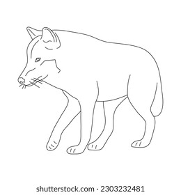 Skizze von Wolf von Hand gezeichnet. Vektorgrafik, handgezeichnet.