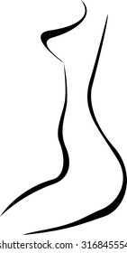 Sketch of a woman's body.
