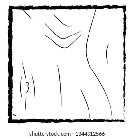A sketch of a woman's curvy back vector color drawing or illustration