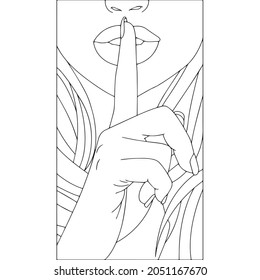 sketch of a women. Coloring pages for adults beautiful girl.