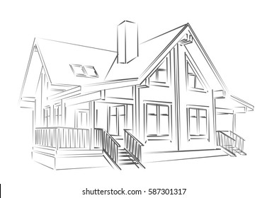 House Drawing Images, Stock Photos & Vectors | Shutterstock