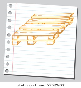 Sketch of a wooden pallet