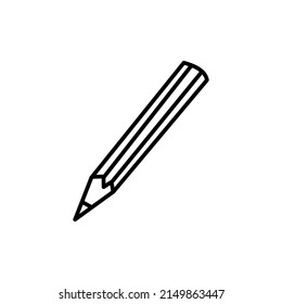 Sketch of wooden pencil. Hand drawn doodle icon. Sign symbol. Vector.