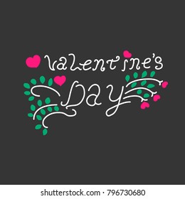 Sketch of the word St. Valentine's Day.