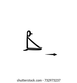 sketch of yoga athlete. yoga exercises