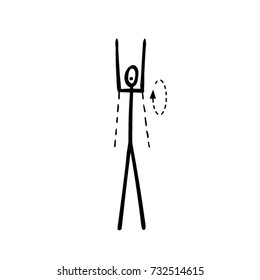 sketch of Yoga exercises. sketch of sport exercises. athlete's pictogram
