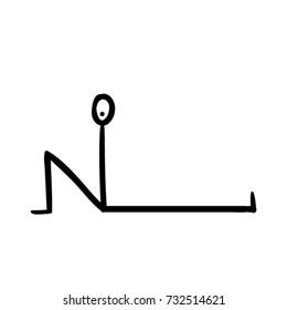sketch of Yoga exercises. sketch of sport exercises. athlete's pictogram