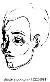  sketch of a young man