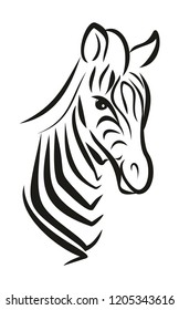 Sketch zebra head.