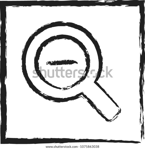 Sketch Zoom Out Icon Stock Vector Royalty Free 1075863038