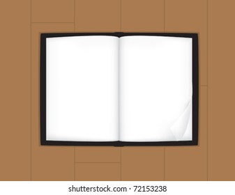 A sketchbook against a plain background, perfect for customizing.