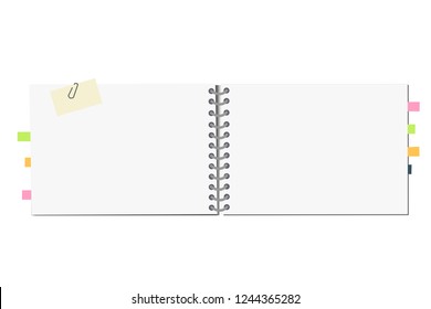 Sketchbook or album vector isolated on white background.