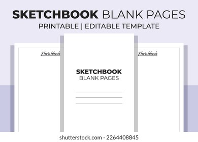 Sketchbook Blank Pages KDP Interior