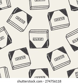 sketchbook doodle seamless pattern background
