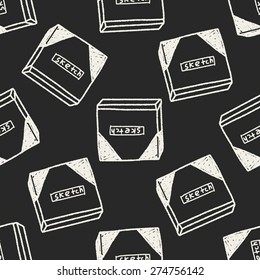 sketchbook doodle seamless pattern background