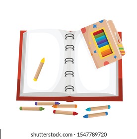cuaderno de esbozo para ilustración de vector de dibujo