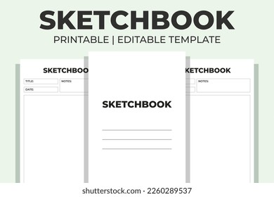 Sketchbook Editable KDP Interior Template