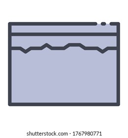 Sketchbook. Symbol mit gestricheltem Zeilenstil und perfekten Pixeln. Geeignet für Website-Design, Logos, Anwendungen und UI.