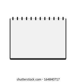 Sketchbook isolated on white background. Vector illustration