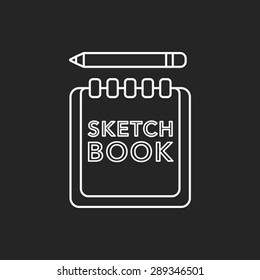sketchbook line icon