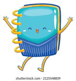 SKETCHBOOK mascot in flat cartoon style