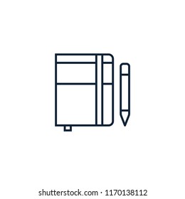 Sketchbook Modern Simple Vector Icon