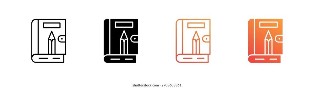 Sketchbook Multiple Style Icon Set