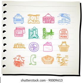 Sketchbook series | travel,landmark,vacation icon set