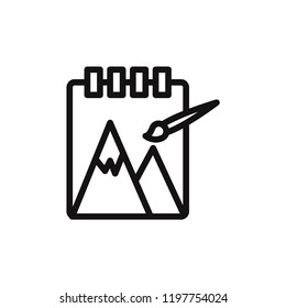 Sketchbook vector icon
