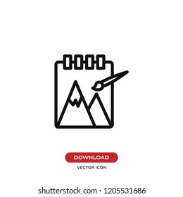 Sketchbook vector icon
