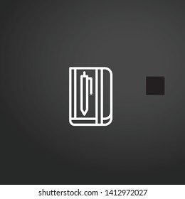 Sketchbook vector icon. Sketchbook concept stroke symbol design. Thin graphic elements vector illustration, outline pattern for your web site design, logo, UI. EPS 10.