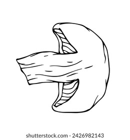 Sketch,doodle of champignon mushrooms.Vector graphics.