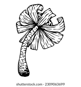 Sketch,doodle of the forest fungus toadstool.Vector graphics.