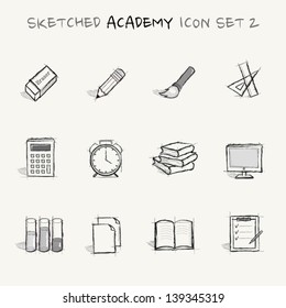 Sketched academy icon set 2