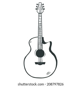 Sketched acoustic guitar illustration