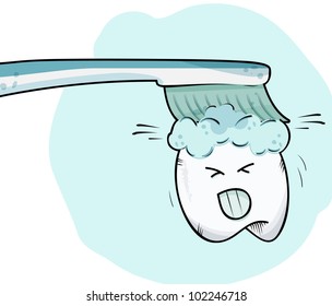 Sketched cartoon tooth
