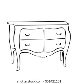 1,231 Chest of drawers sketch Images, Stock Photos & Vectors | Shutterstock