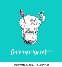 Sketched cupcake