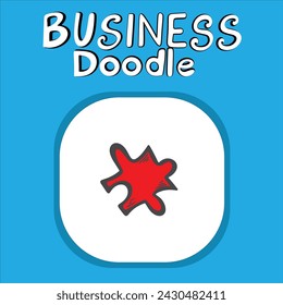Dibujado a mano dibujado doodle vector de rompecabezas eps10