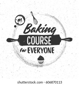 Sketched elements of baking and cooking tools