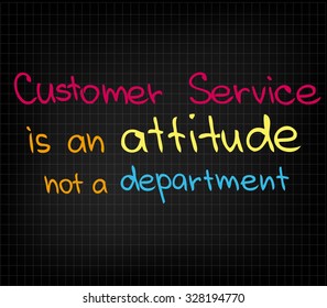 Sketched expression about customer service attitude