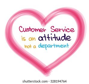 Sketched expression of customer service in heart