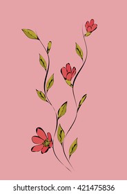 Sketched flowers