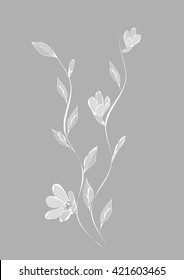 Sketched flowers