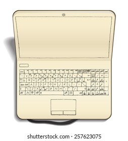 Sketched laptop
